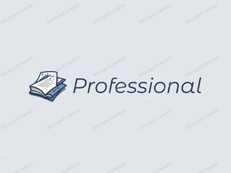 modern design features a stylized book and certificate, representing professionalism and certification, combined with a clean background in blue and gray tones.