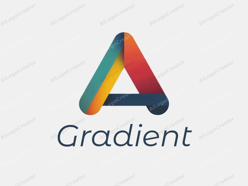 modern design features a multicolor triangle and a stylized warning sign, incorporating gradient transitions with a clean background.