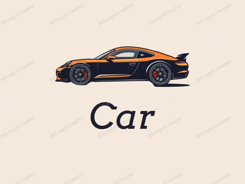 modern design features a sleek car silhouette, an abstract engine, and stylized tires, combined with a clean background.