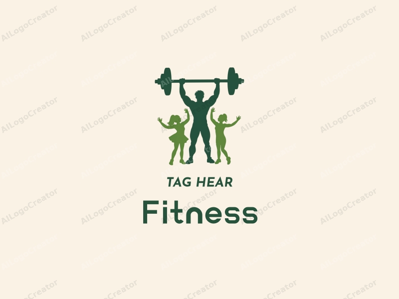 modern design features dynamic weightlifting silhouettes, energetic cheering figures, and a vibrant green color palette combined with a clean background.