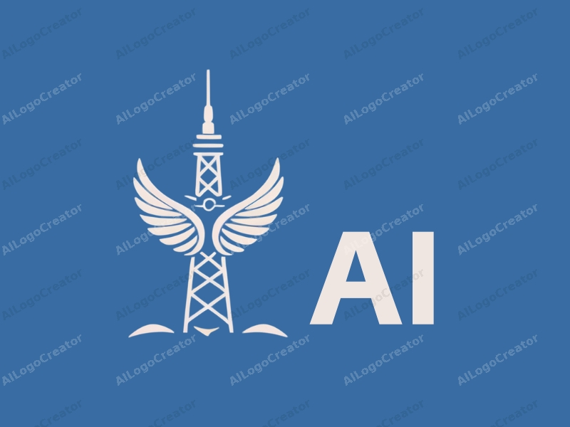 modern design features a stylized tower and phoenix, representing intelligence and algorithms, combined with a clean blue background.