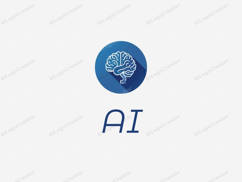 a modern design featuring abstract representations of intelligence and algorithms, stylized chip and network motifs, combined with a clean blue background.