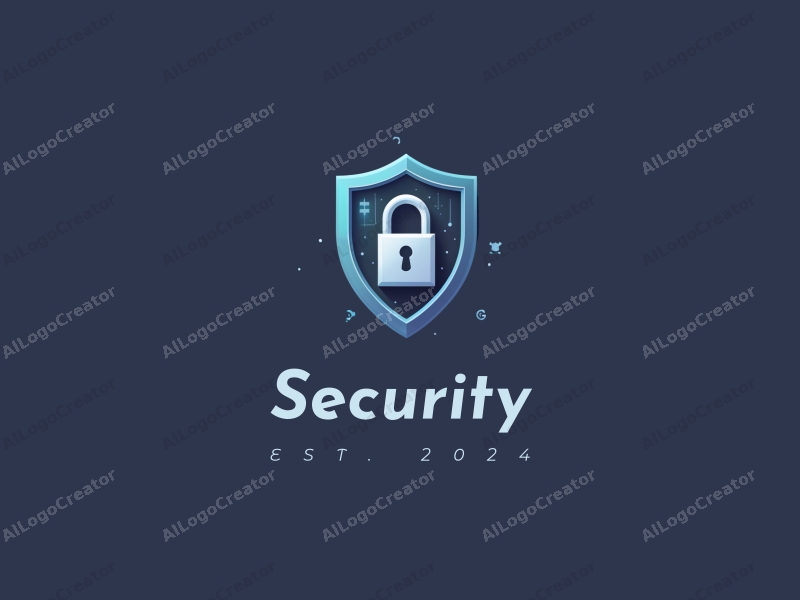 modern design features a stylized shield, a sleek surveillance camera, a lock, and network elements combined with a clean background.