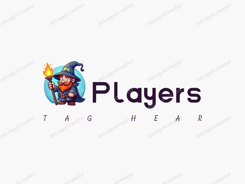 playful design features a vibrant and colorful representation of a player and game character, incorporating elements of an adventurer and a wizard, combined with a clean and simple background.