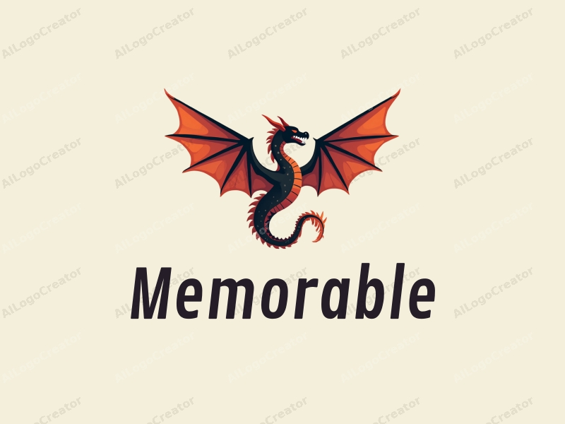 playful design features dragon wings in flight, symbolizing memories and iconic elements, combined with a clean background.