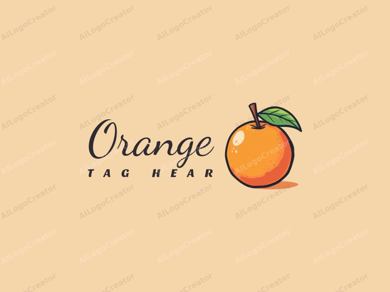 playful design features a stylized orange and juice, incorporating a brotherly theme with simple shapes and a clean background.