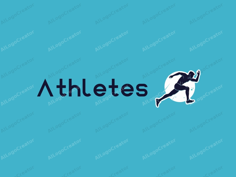 modern design features a dynamic athlete in mid-jump, capturing the essence of competition and determination, combined with a clean background.