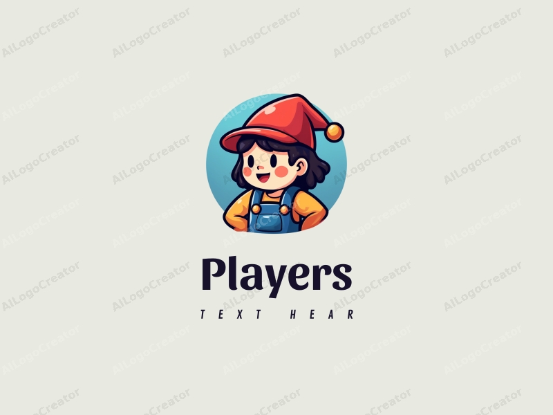 playful design features vibrant colors, a stylized player character and an adventurous game character, combined with a clean background and a sense of fun.