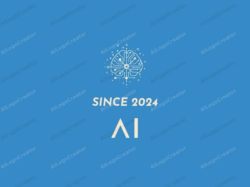 a modern design featuring abstract representations of intelligence and algorithms, interconnected data points, and network lines, combined with a clean blue background.