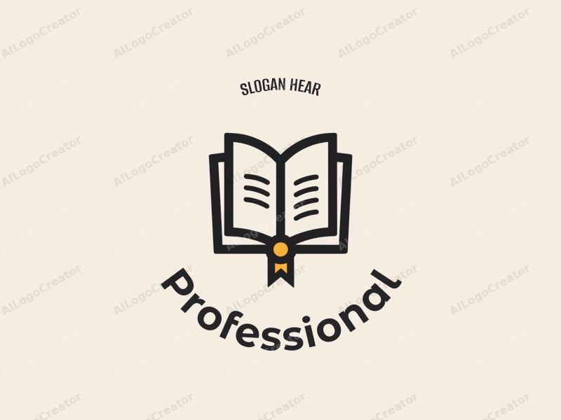 modern design features a stylized book and a badge, incorporating professional and certification elements, combined with a clean background.