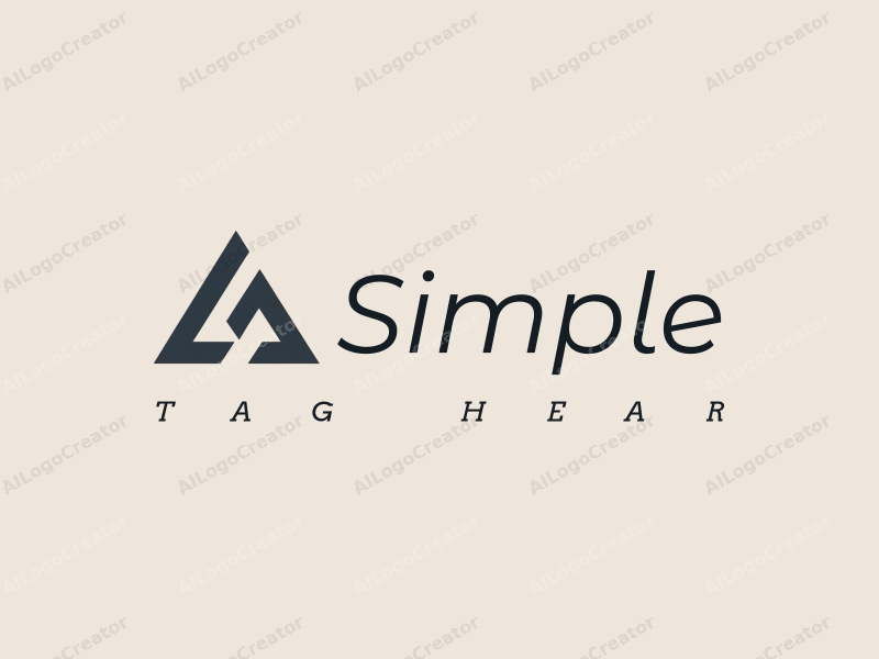 minimalist design features simple triangles and clean lines, combined with a harmonious layout and a clean background.