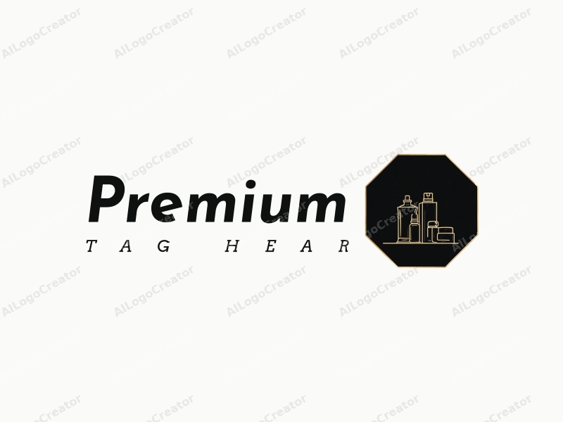 a minimalist design featuring elegant gold accents, a stylized representation of luxury food or beauty products, combined with a clean black background and a sophisticated layout.