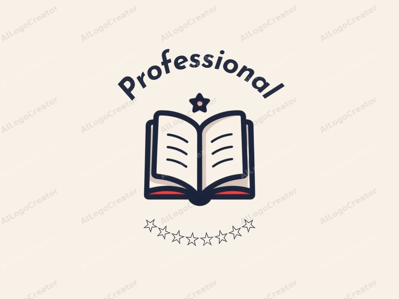 modern design features a stylized book and a badge, incorporating professional and certification elements, combined with a clean background.