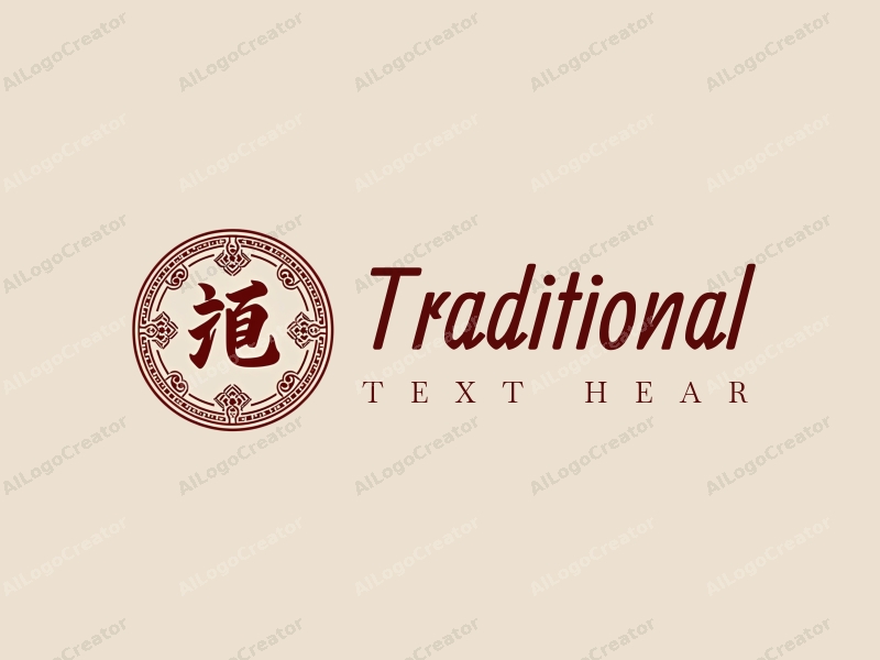 traditional design features classical elements, elegant calligraphy, and handcrafted details, combined with a rich red color palette and a clean background.