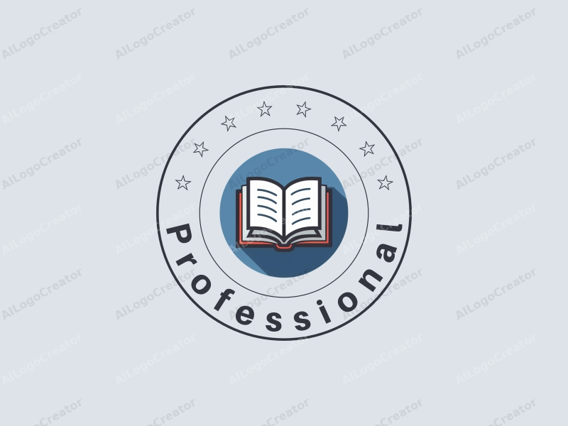 modern design features stylized books and certificates, emphasizing professionalism and certification, combined with a clean background in blue and gray tones.