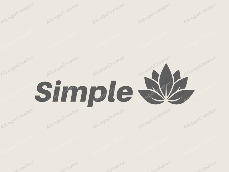 minimalist design features a stylized lotus flower symbolizing purity and elegance, combined with abstract transaction elements, set against a clean white and gray background.