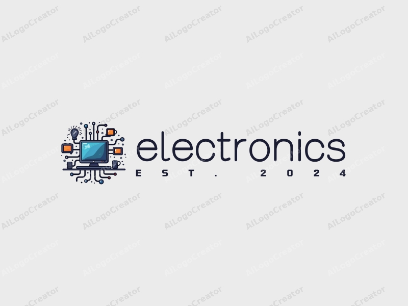 a modern design featuring sleek electronic devices and a stylized computer, integrated with circuit patterns and blade elements, combined with a clean background.