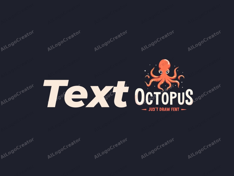 a modern design featuring a stylized octopus composed of pixel art, integrated with bold text and unique font elements, set against a clean black background.