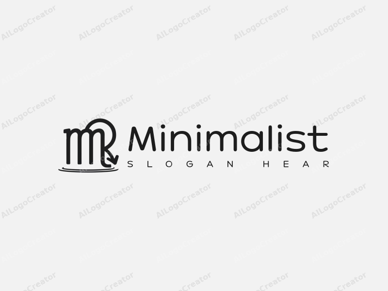 minimalist design features simple lines representing market and transaction concepts, combined with a tag style approach and a clean black and white background.