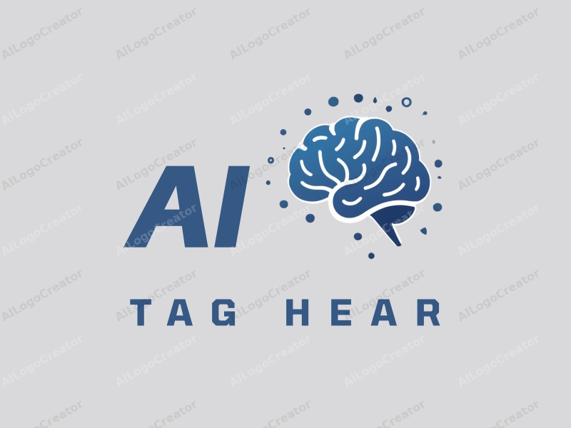 a modern minimalist design featuring abstract representations of intelligence and algorithms, interconnected data points, and network lines, combined with a clean blue and gray background.