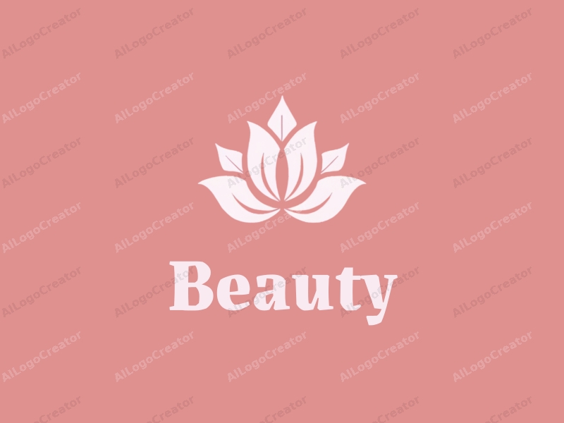 modern design features elegant petals and contours representing beauty and makeup, combined with a clean background and a harmonious composition.