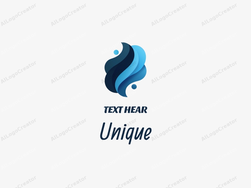 modern design features unique and innovative abstract flowing shapes, combined with a clean background in blue and black colors.