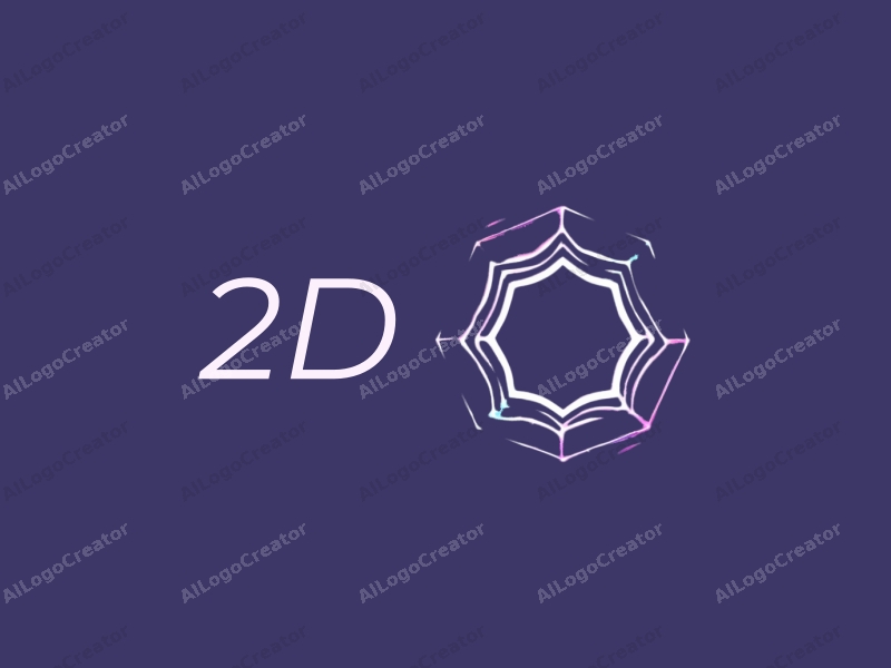 a modern design featuring octagonal shapes and light effects, combined with a clean background, emphasizing a minimalist approach suitable for the gaming, animation, and graphic design industries.