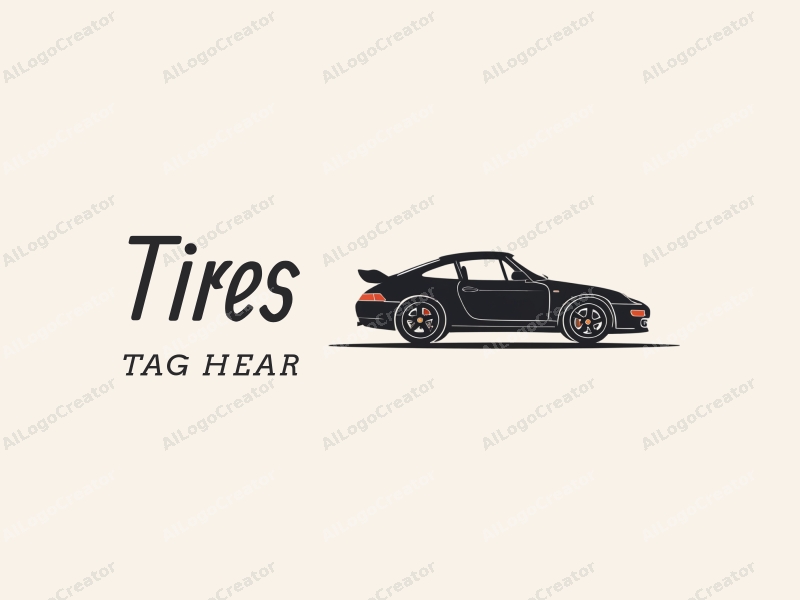 a modern design featuring a stylized car silhouette, overlapping tires and wheels, combined with a clean background and a focus on simplicity and harmony.