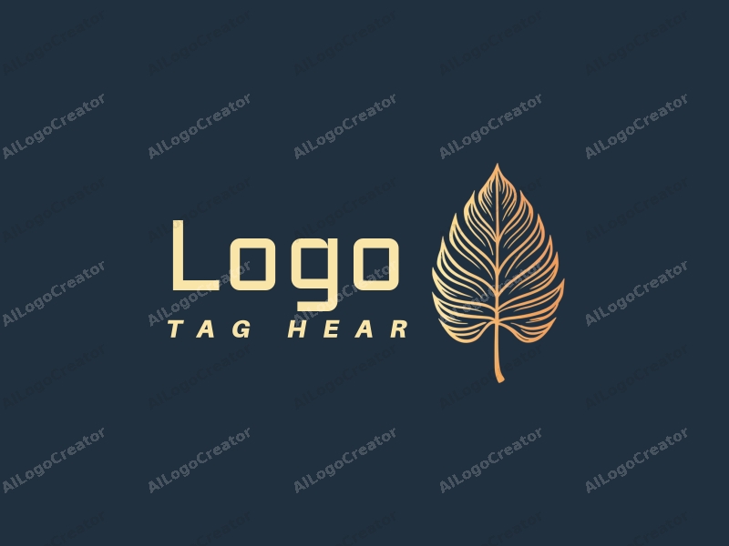 a modern design featuring a golden monstera leaf intertwined with a floral life pattern, set against a blue and black background, emphasizing simplicity and harmony in composition.