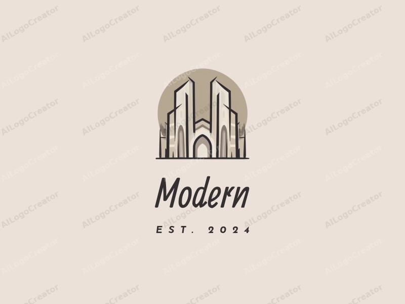 minimalist design features clean outlines of architectural elements, innovative spatial arrangements, and a tag style approach combined with a simple background.