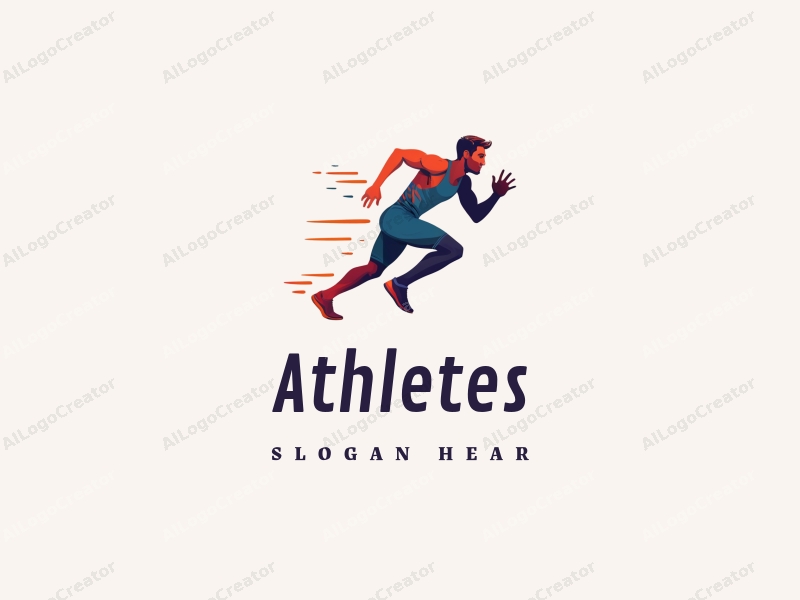 modern design features a dynamic athlete in motion, representing sprinting and relay, combined with a clean background and a focus on movement and energy.