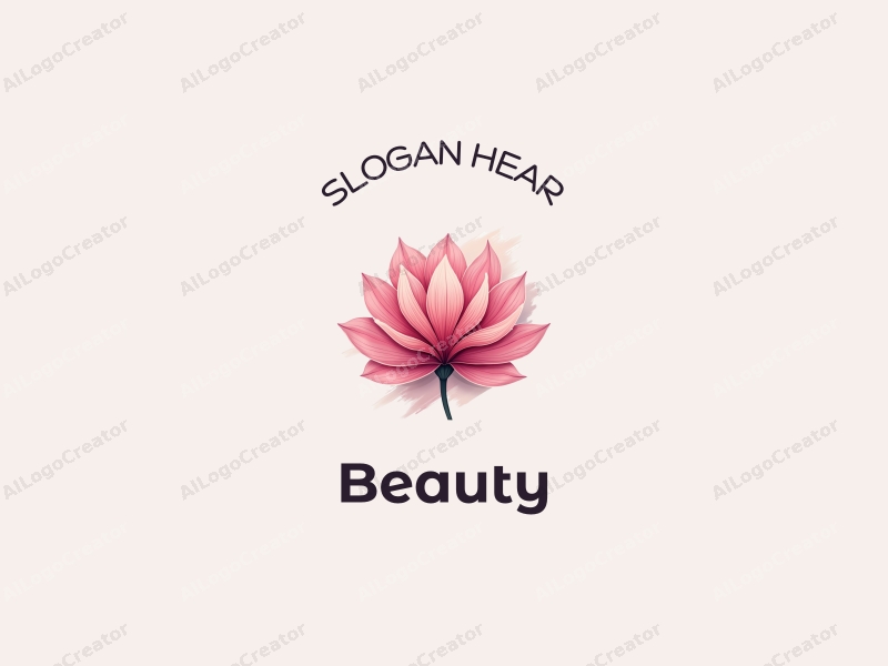 modern design features elegant petals, a stylized representation of beauty and makeup, combined with a clean background and a smearing effect.