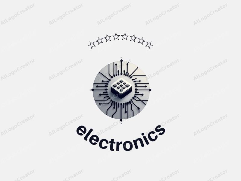 a modern design featuring electronic devices, a stylized circuit board, and a chip with signal waves, combined with a clean silver background.