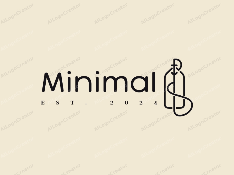 minimalist design features clean lines, a stylized needle and thread, and a tag design approach combined with a simple background.