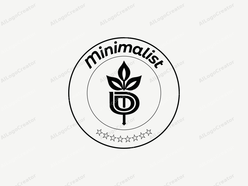 minimalist design features a stylized flower intertwined with the letter B, using a tag style approach combined with a clean black and white background.