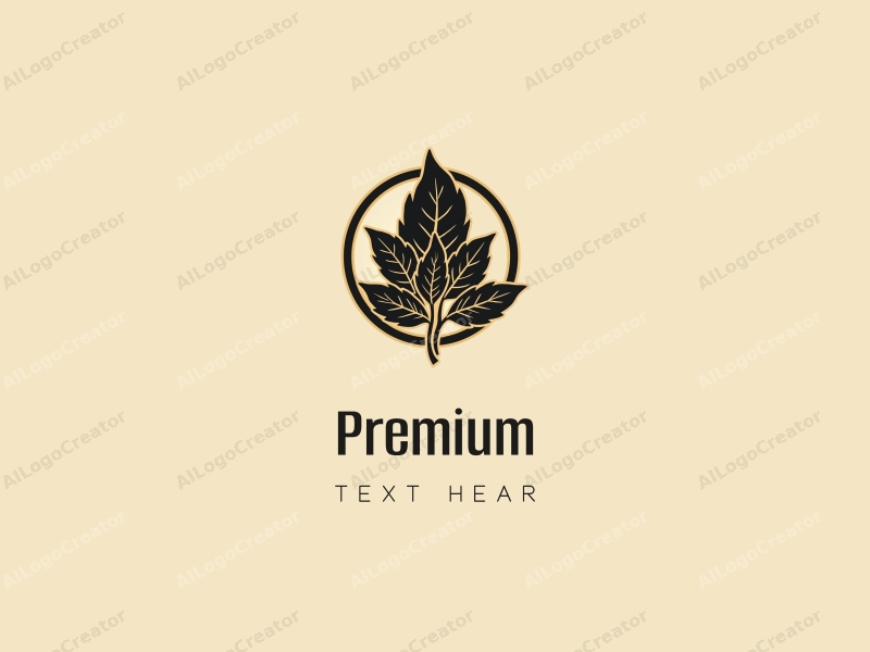 a modern and elegant design featuring high-quality tobacco leaves intertwined with a luxurious gift box, using a gold and black color palette, combined with a clean and sophisticated background.