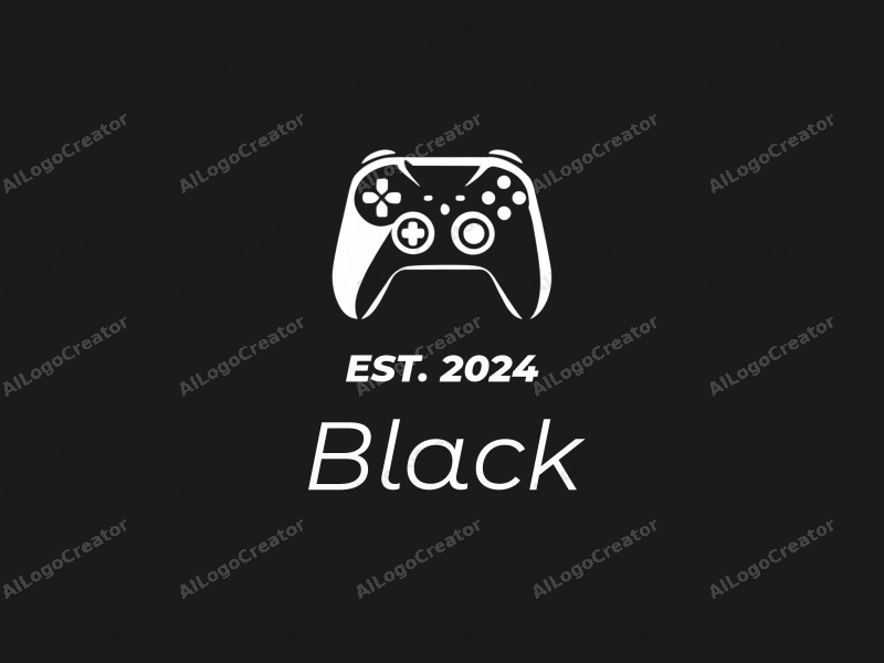 a sleek and elegant design showcasing a game controller silhouette intertwined with night shadows, emphasizing a modern and minimalist aesthetic against a clean black background.