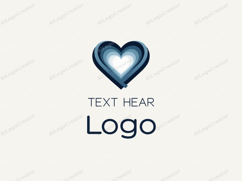 modern design features a stylized heart shape intertwined with a muffin silhouette, utilizing a clean and simple composition with a harmonious blend of blue and black colors.