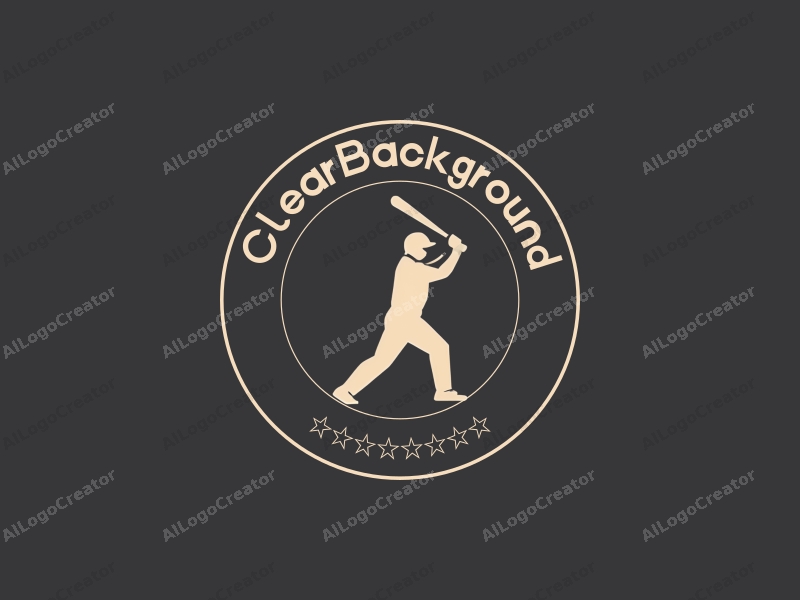 minimalist design features a stylized athlete silhouette, a giant figure holding a baseball bat, combined with a clean and transparent background.