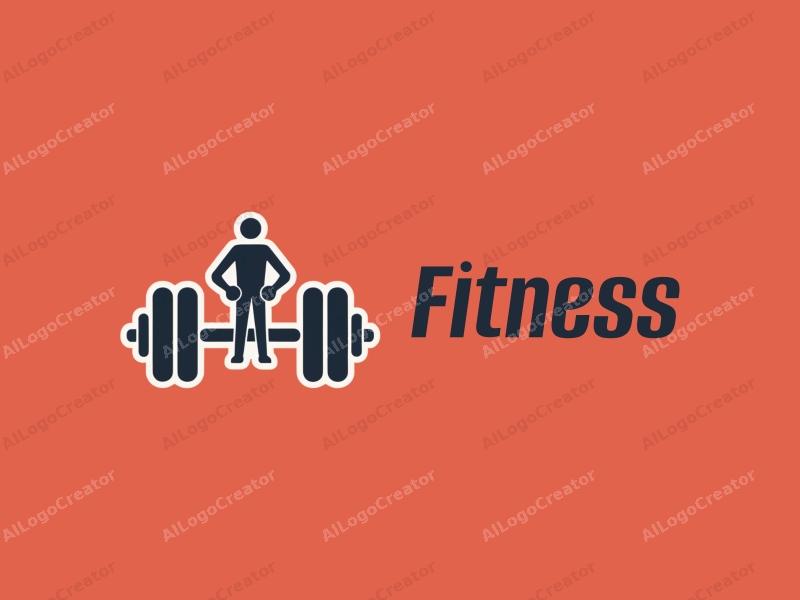 modern design features stylized dumbbells and running figures, combined with a clean background and a harmonious layout.