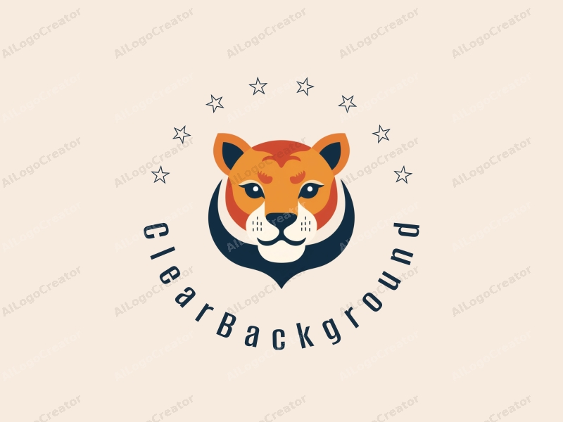 minimalist design features a stylized tiger symbolizing health, combined with a clear and transparent background, emphasizing simplicity and clarity.