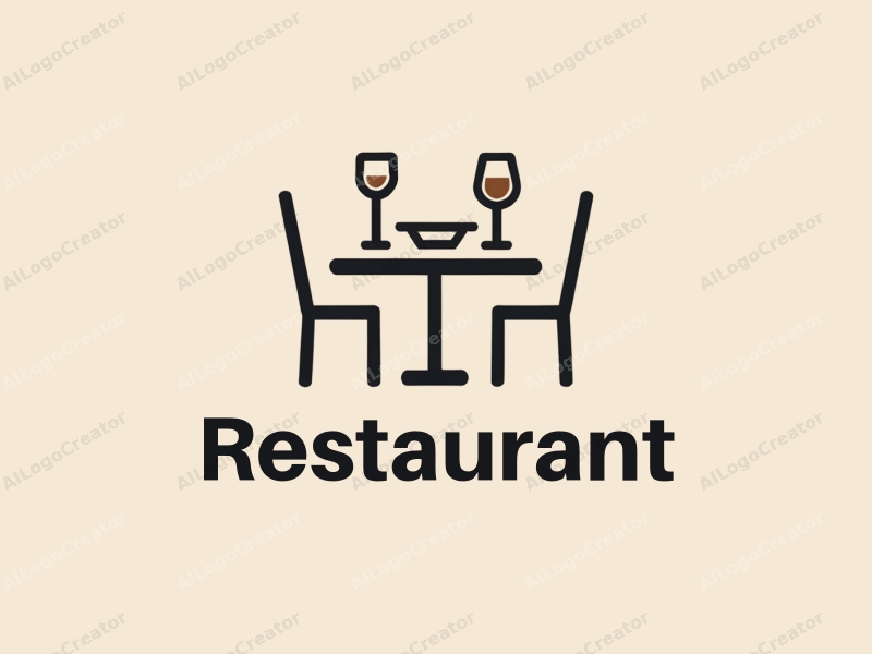 modern design features a stylized dining table with a menu, a plate, and a wine glass, combined with a clean background.