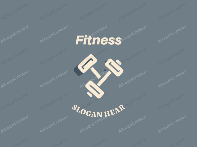 modern design features stylized dumbbells and running figures, combined with a clean background and a harmonious layout.