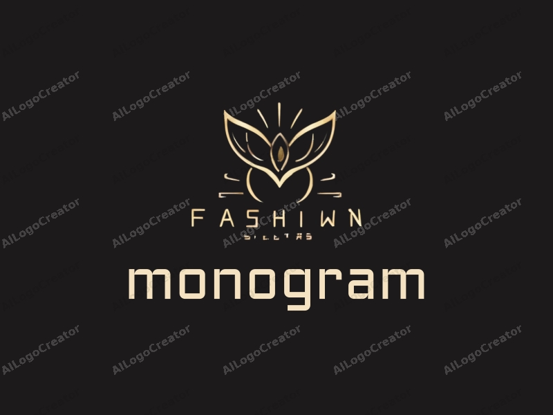 a modern design featuring stylized letters and elements of fashion and technology, combined with a clean black background.