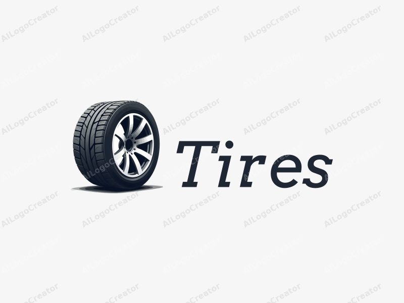 modern design features a stylized tire and car tire, incorporating elements of online ordering and product sales, combined with a clean background.