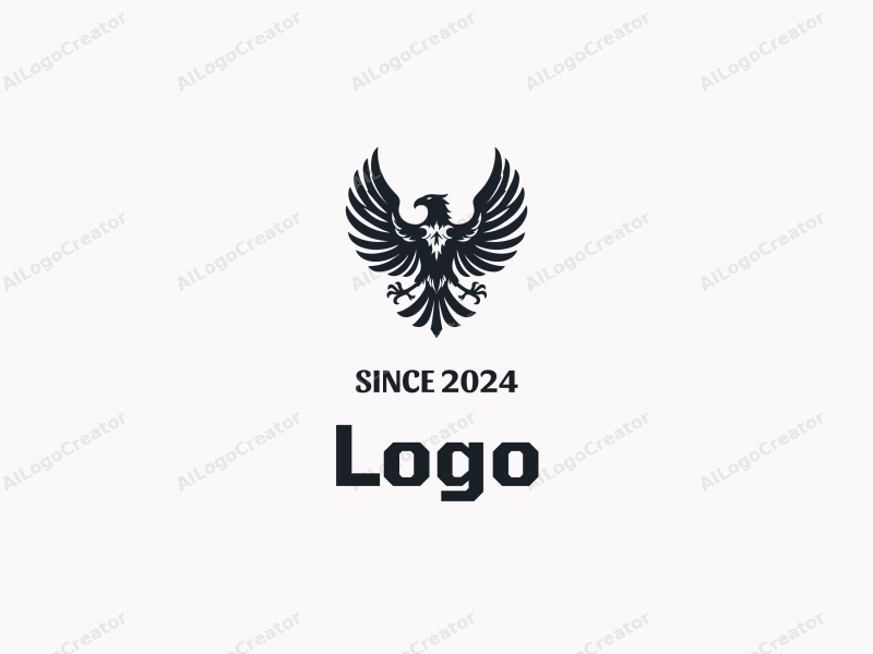 modern design features a stylized eagle symbolizing effort, combined with a clean background and a harmonious composition.