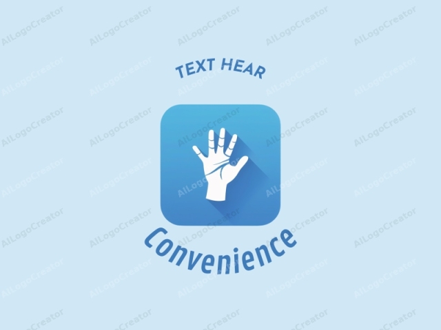 modern design features elements of convenience and practicality, a stylized representation of health and communication, combined with a clean blue background.