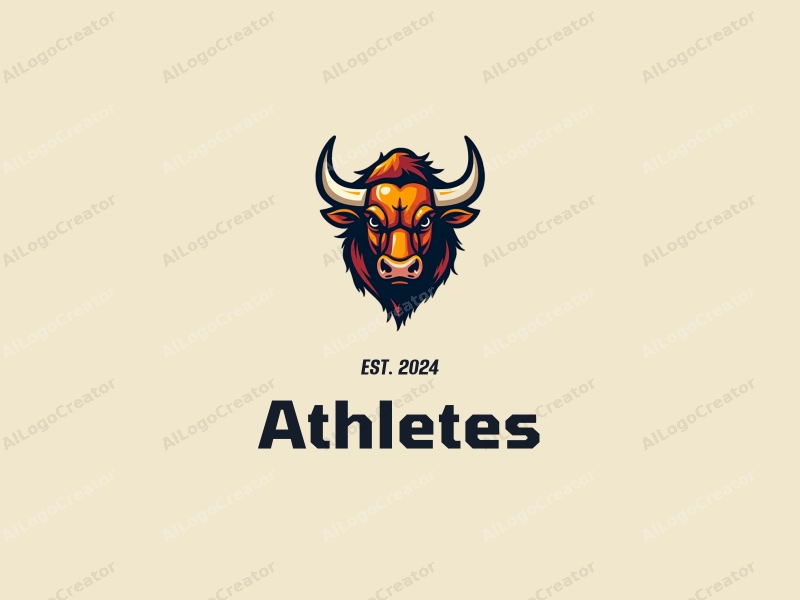 modern design features a dynamic running bull, an athlete in motion, and a backpack, combined with a clean background and a focus on competition.