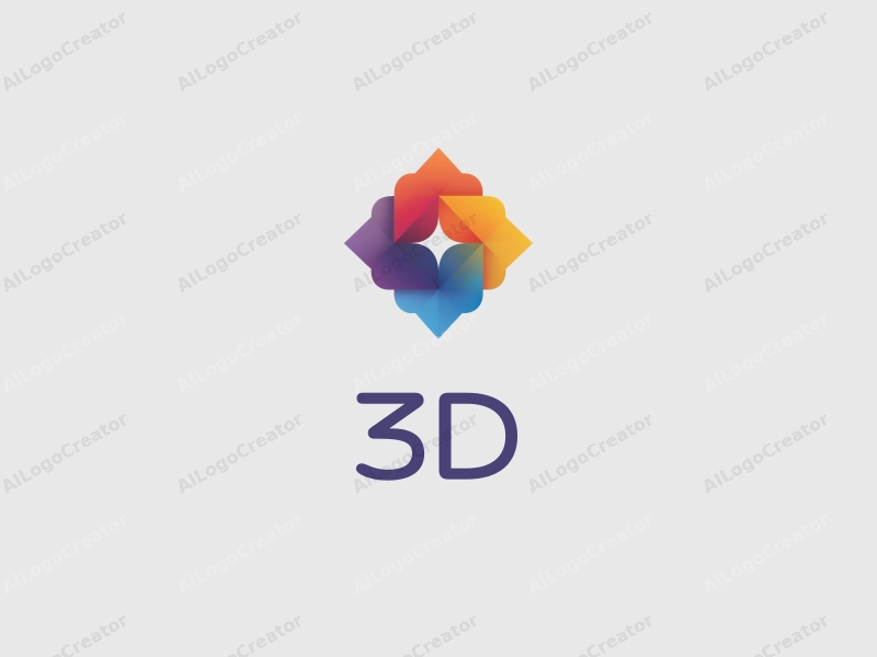 modern design features vibrant 3D shapes, dynamic animations, and creative virtual elements combined with a clean background.