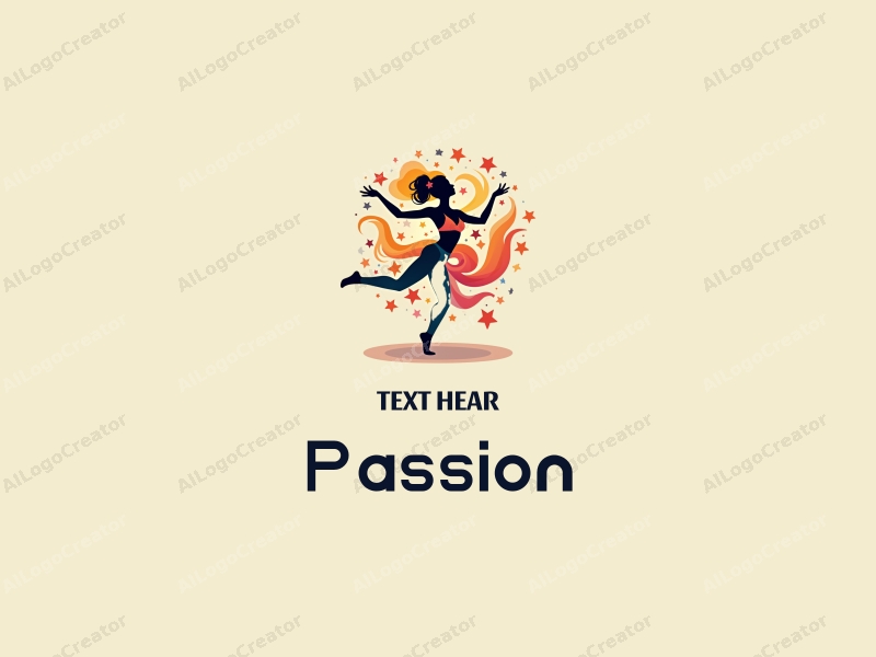 playful design features dynamic dance silhouettes, vibrant expressions of passion, and creative elements combined with a clean background.